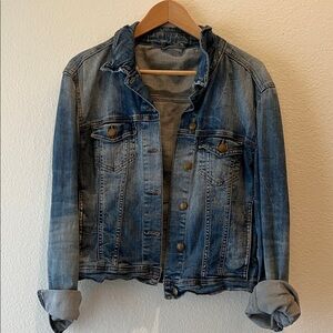 ZARA distressed denim jacket